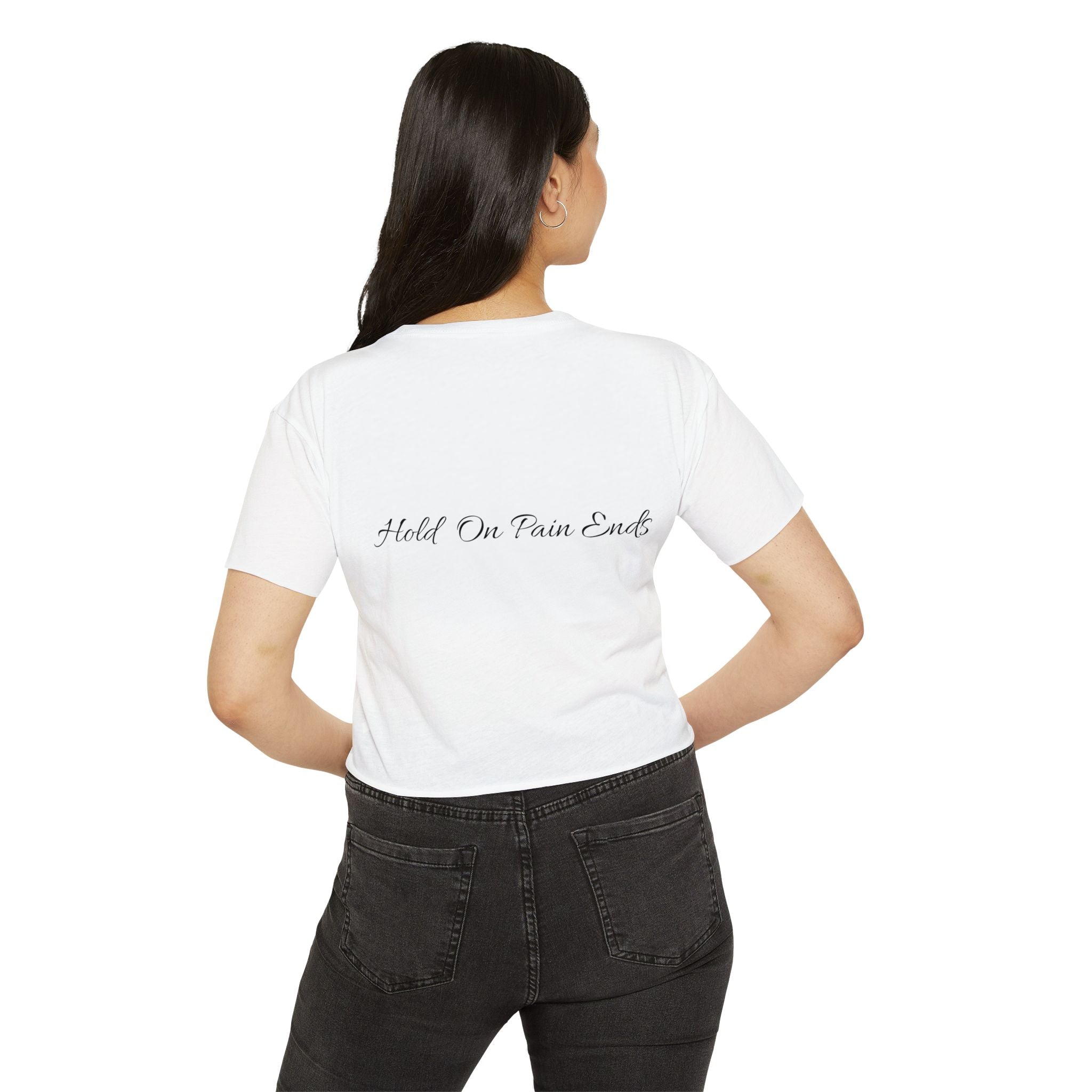Crop Top - Hold on Pain Ends Design